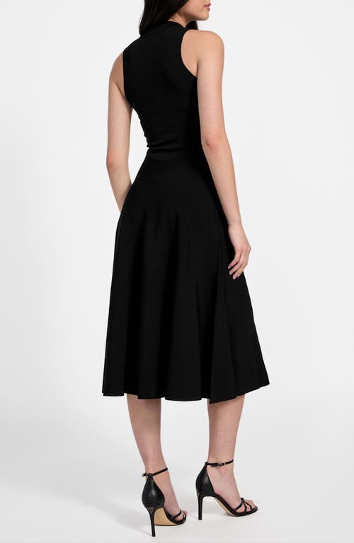 Guess Cassandra Mock Neck Midi Sweater Dress In Black