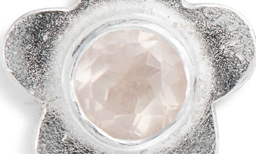 Shana Cave Medium Flower Stud Earrings In Rose Quartz