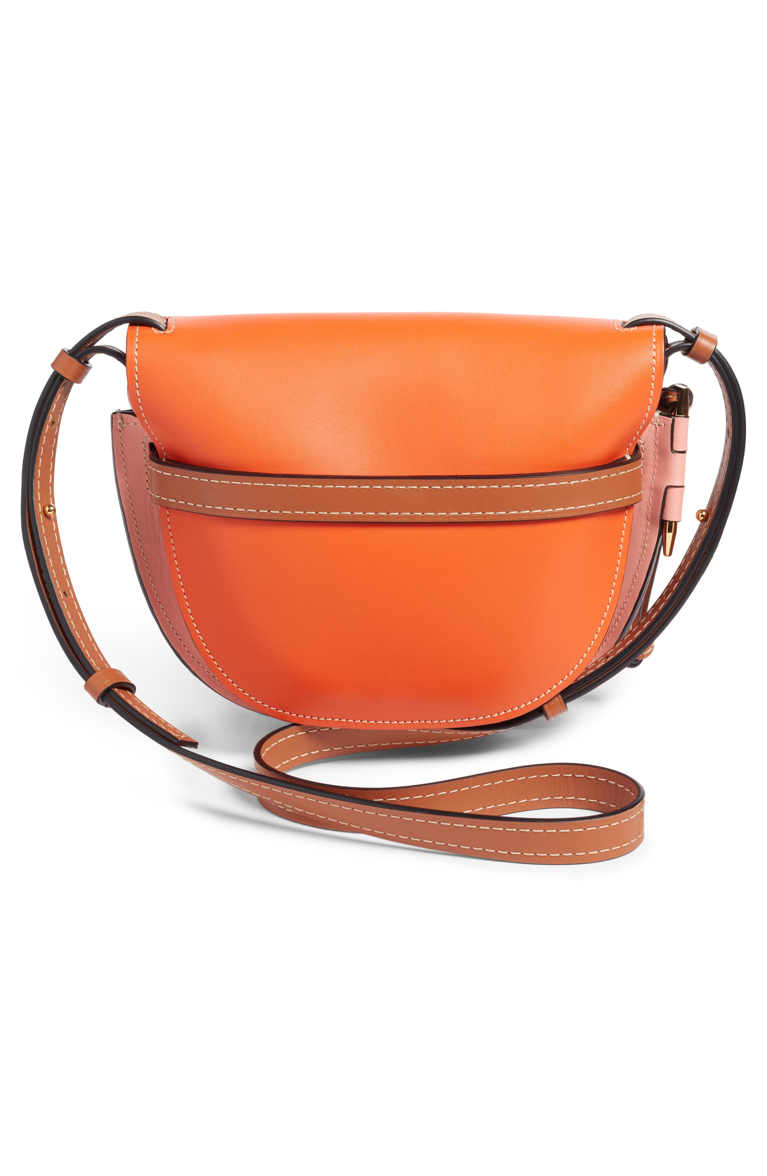 Gate Small Leather Crossbody Bag, Alternate, color, ORANGE/ BLOSSOM
