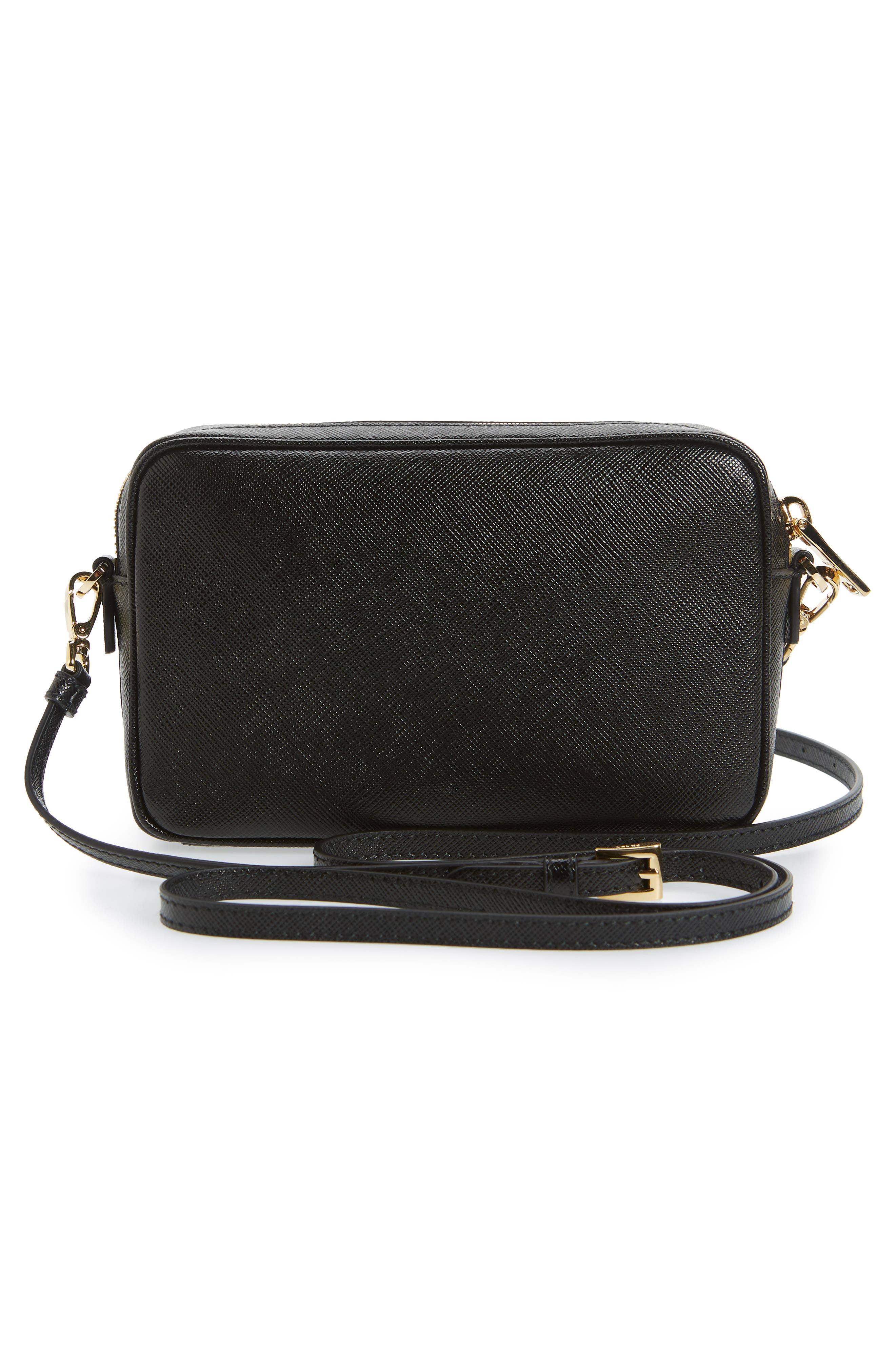 Prada Saffiano Leather Zip Crossbody Bag, Alternate, color, 
