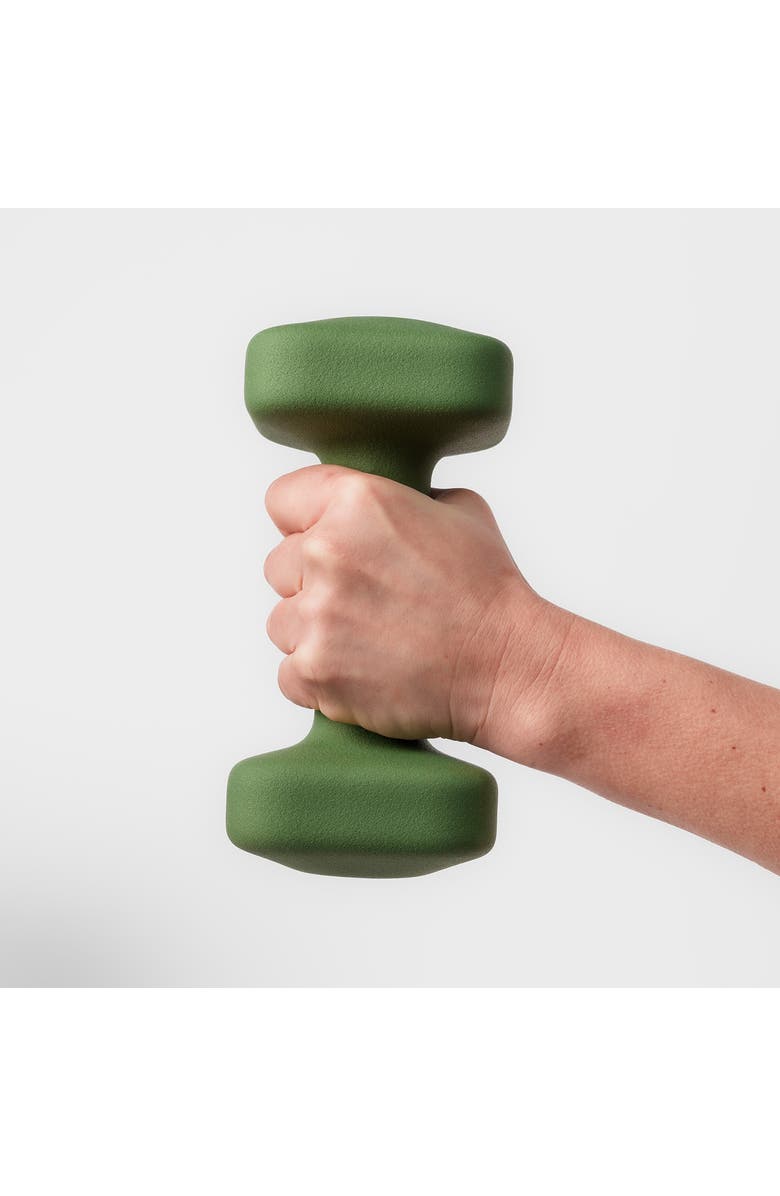 WeGym SafeGrip Dumbbells Full Set - 2 - 20 lbs, Alternate, color, Forest