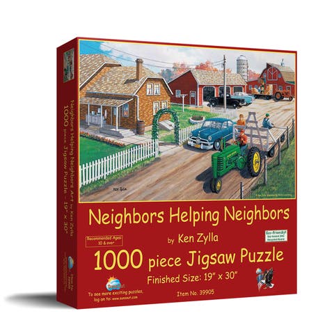 Neighbors Helping Neighbors 1000 piece Jigsaw Puzzle for Adults