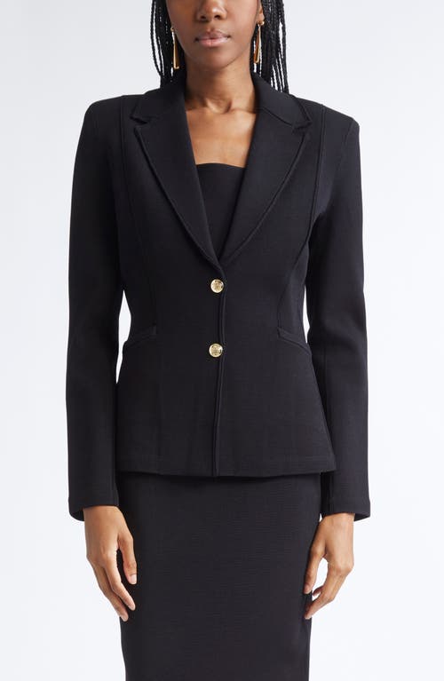 St John St. John Erin Santa Roma Knit Jacket In Blue