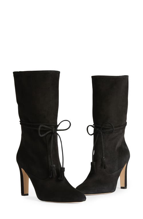 Lk Bennett Eliza Tassel Slouch Bootie In Black