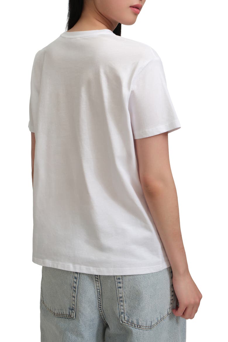 Leonie Cutout Organic Cotton T-Shirt, Alternate, color, WHITE