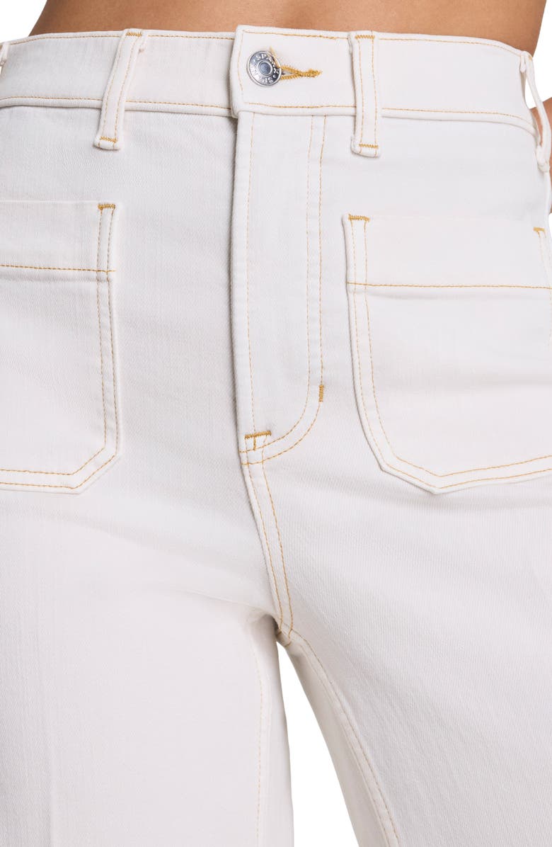 SPANX<sup>®</sup> SPANXshape<sup>™</sup> Authentic 360 Patch Pocket Crop Wide Leg Jeans, Alternate, color, Alabaster