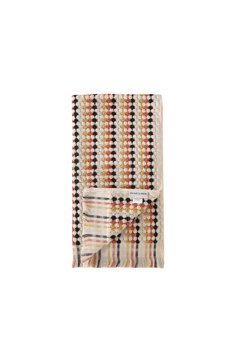 Olive & Linen Dots Bath Mat, Alternate, color, Rainbow