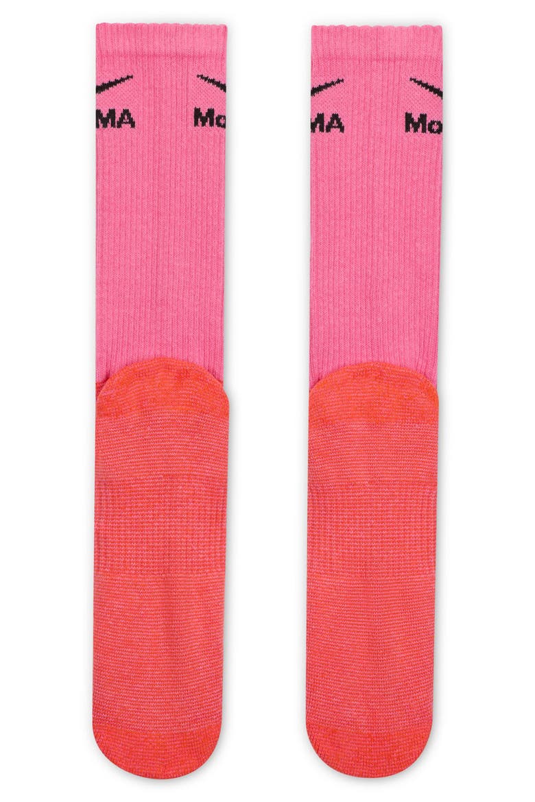 Dri-FIT Cushioned Cotton Blend Crew Socks, Alternate, color, PINKSICLE/ RUSH ORANGE/ GREEN