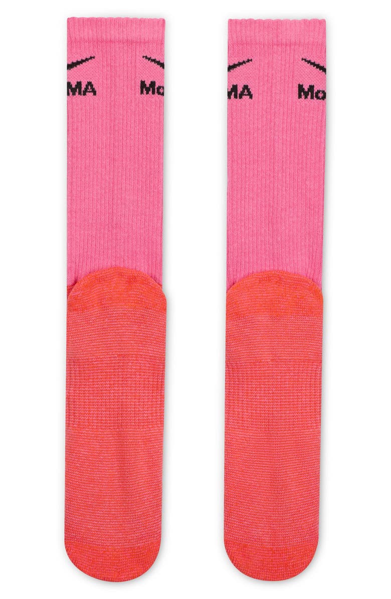Nike Dri-FIT Cushioned Cotton Blend Crew Socks, Alternate, color, Pinksicle/ Rush Orange/ Green