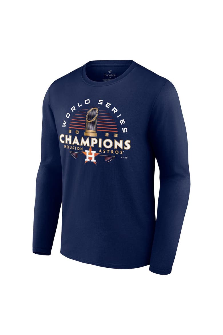 Men's Fanatics Branded Navy Houston Astros 2022 World Series Champions Signature Roster Long Sleeve T-Shirt, Alternate, color, Navy