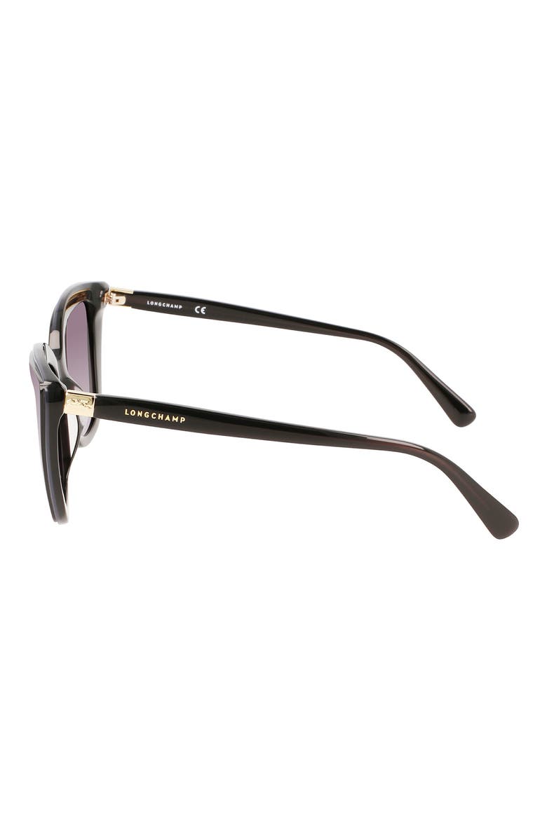 Le Pilage 54mm Rectangular Sunglasses, Alternate, color, BLACK
