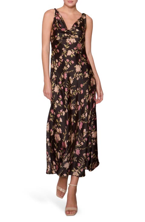 Print Satin Dress