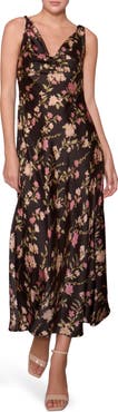 MELLODAY Print Satin Dress