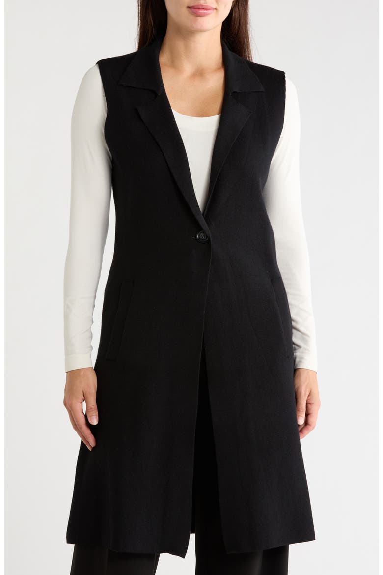 Whitney Longline Vest, Main, color, BLACK