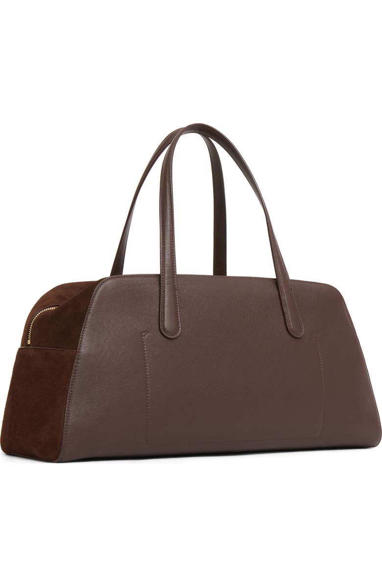 Mansur Gavriel Large Helios Leather Shoulder Bag, Alternate, color, Chocolate