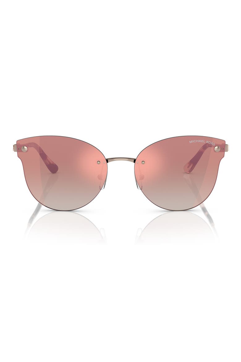 59mm Butterfly Sunglasses, Main, color, ROSE GOLD