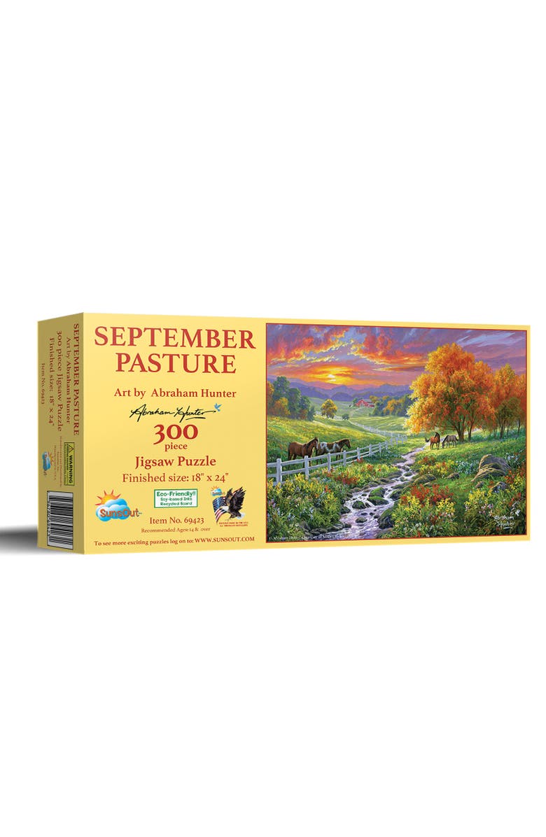 Sunsout September Pasture 300 piece Jigsaw Puzzle for Adults, Main, color, Multicolor