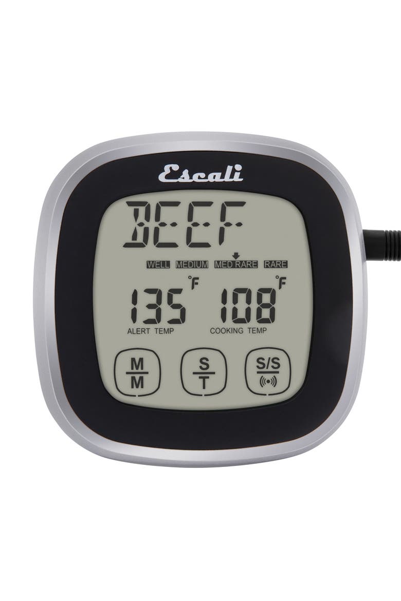 Touch Screen Thermometer and Timer, Main, color, Black