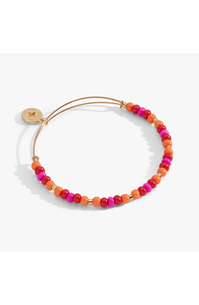 Alex and Ani Farmers' Market Beaded Charm Bangle, Main, color, Gold
