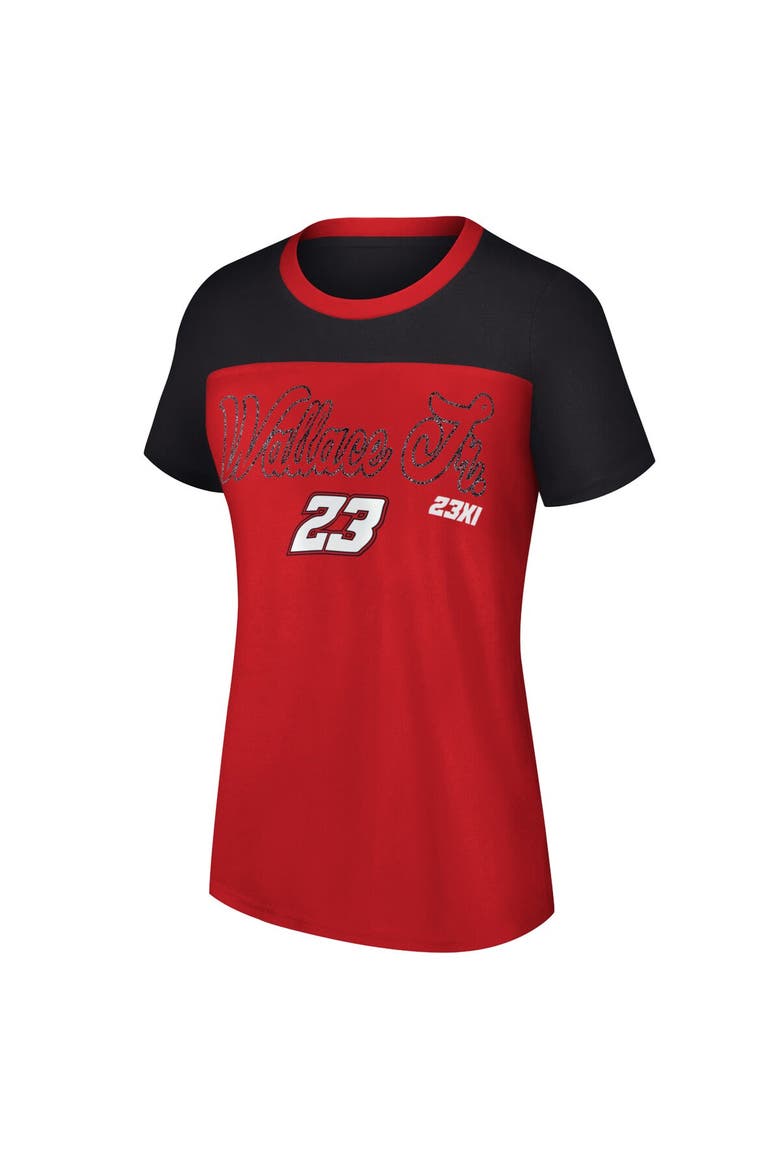 Women's G-III 4Her by Carl Banks Black Bubba Wallace Cheer Color Blocked T-Shirt, Alternate, color, Black