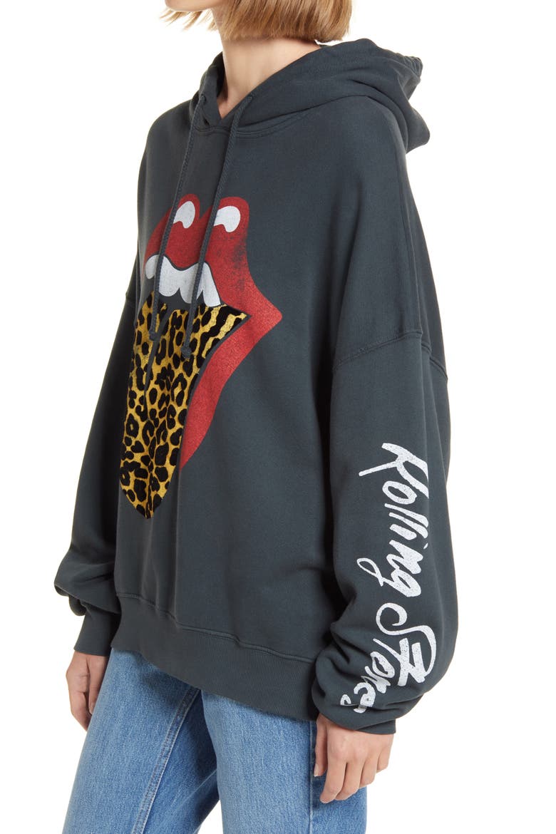Rolling Stones Hoodie, Alternate, color, VINTAGE BLACK