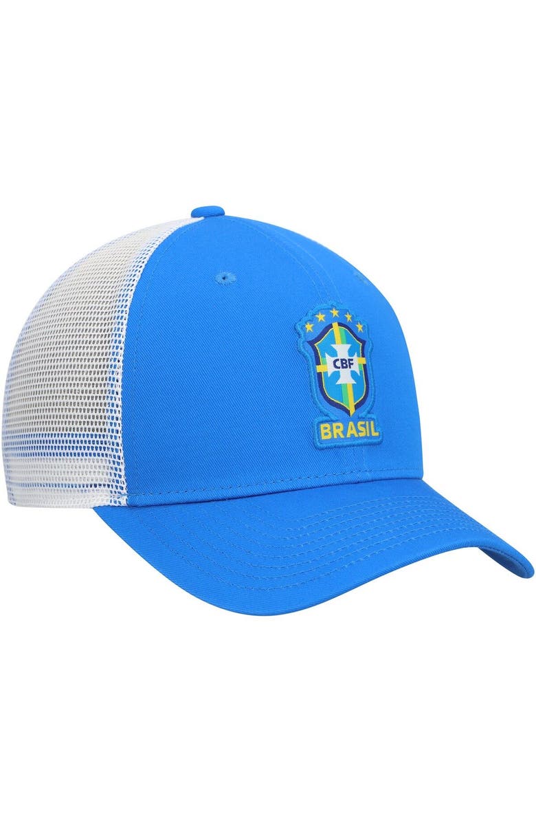 Nike Men's Nike Blue Brazil National Team Classic99 Trucker Snapback Hat, Alternate, color, 