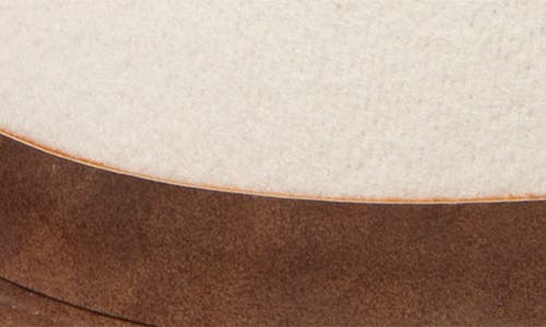 San Diego Hat Faux Leather Brim Fedora In Brown