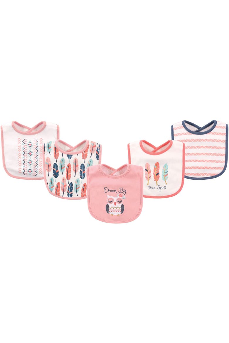 Soft Cotton Mealtime Bibs, Main, color, Owl