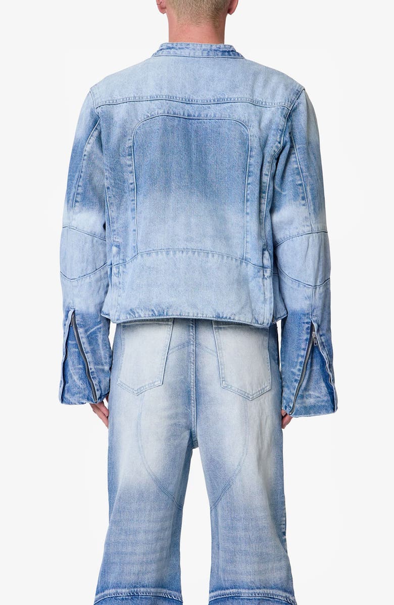 mnml Paneled Moto Denim Jacket, Alternate, color,