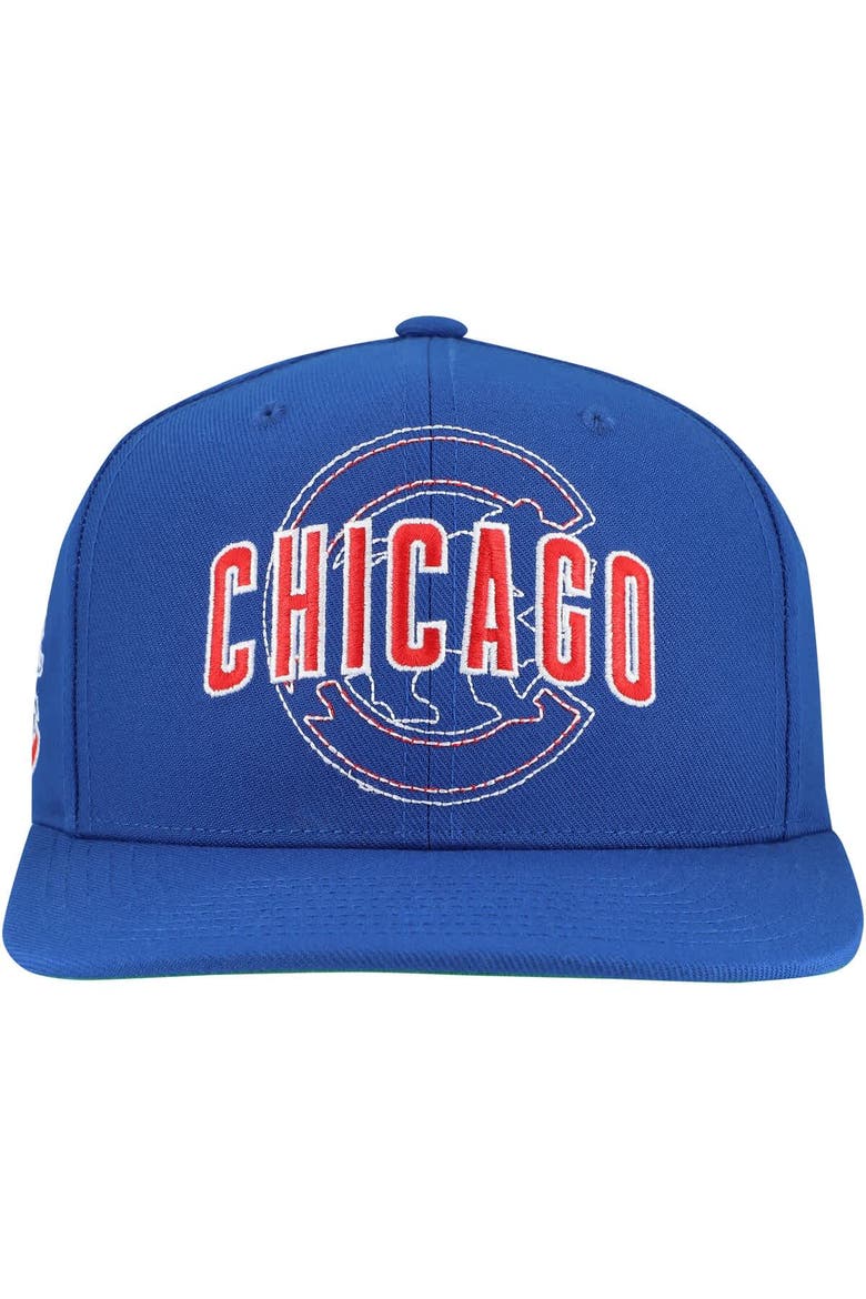 Men's Mitchell & Ness Royal Chicago Cubs Double Up Snapback Hat, Alternate, color, Royal