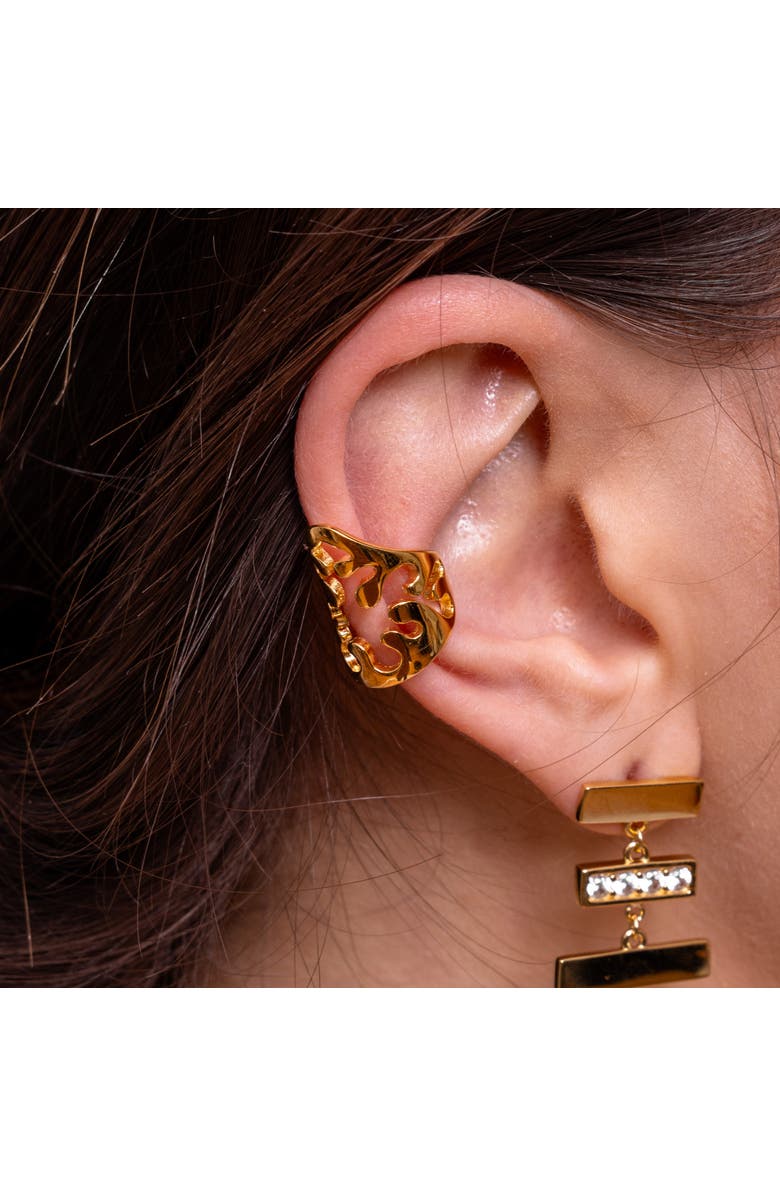 Lucy Quartermaine Open Splash Ear Cuff, Alternate, color, Gold