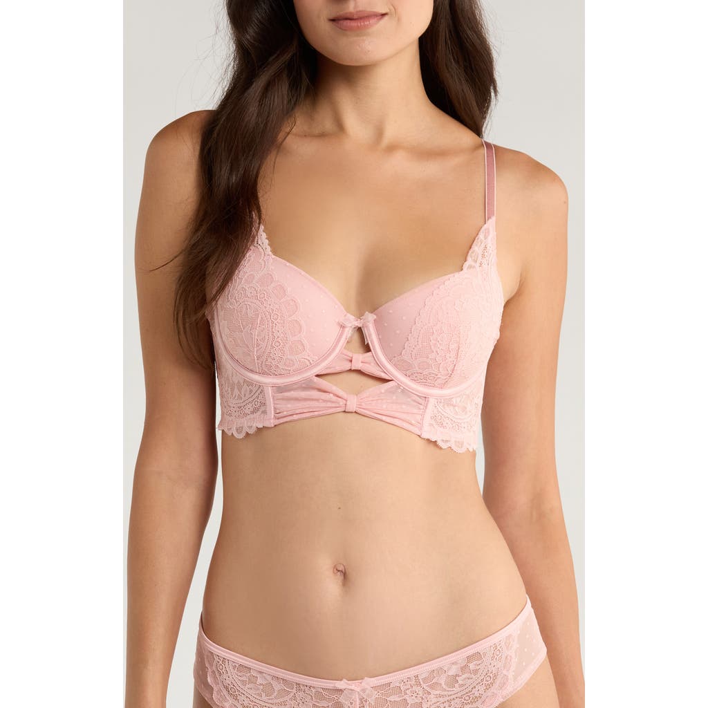 Hunkemoller Hunkemöller Juliette Longline Underwire Bra In Pink