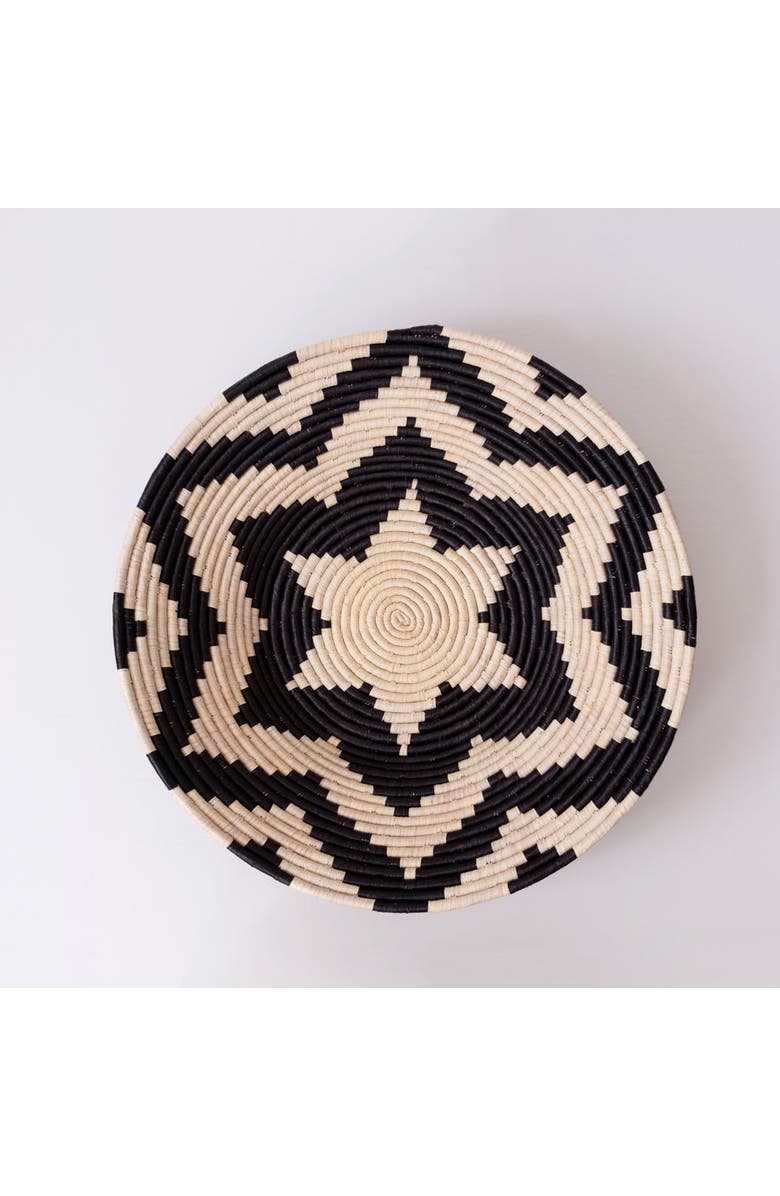 Maadili Collective Extra Large Layered Petals Basket, Main, color, Black