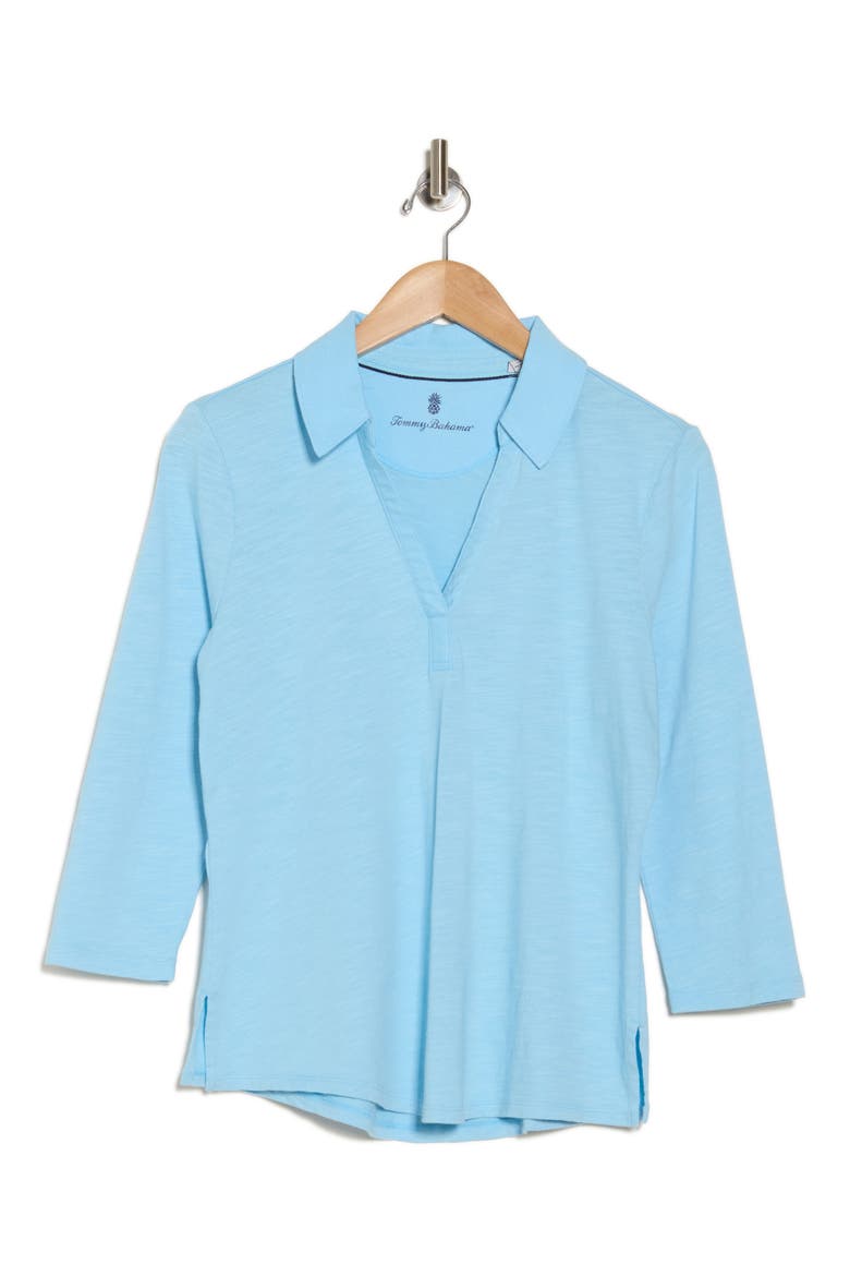 Ashby Isles Cotton Jersey Popover Top, Alternate, color, RHYTHM BLUE