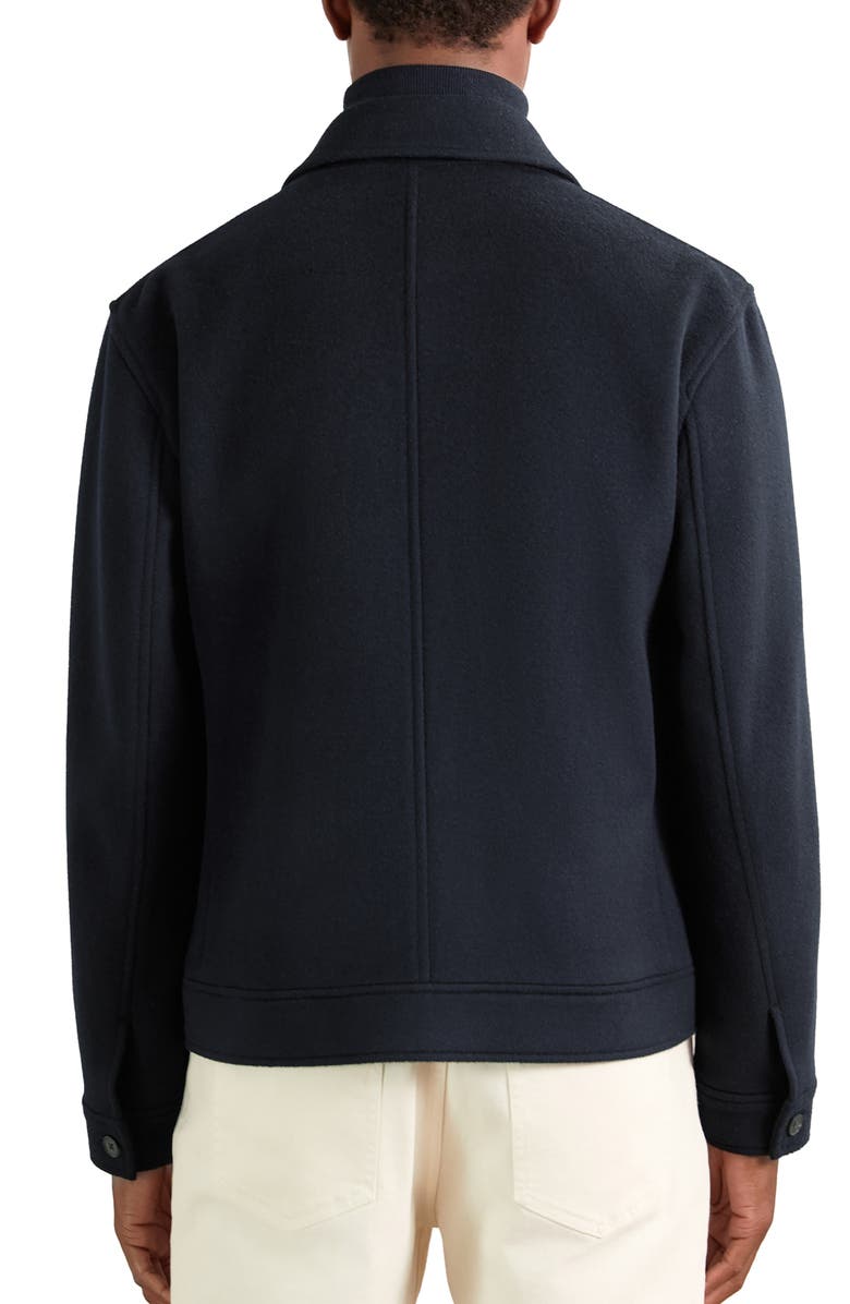 Reiss Perisil Wool Blend Jacket, Alternate, color, Navy