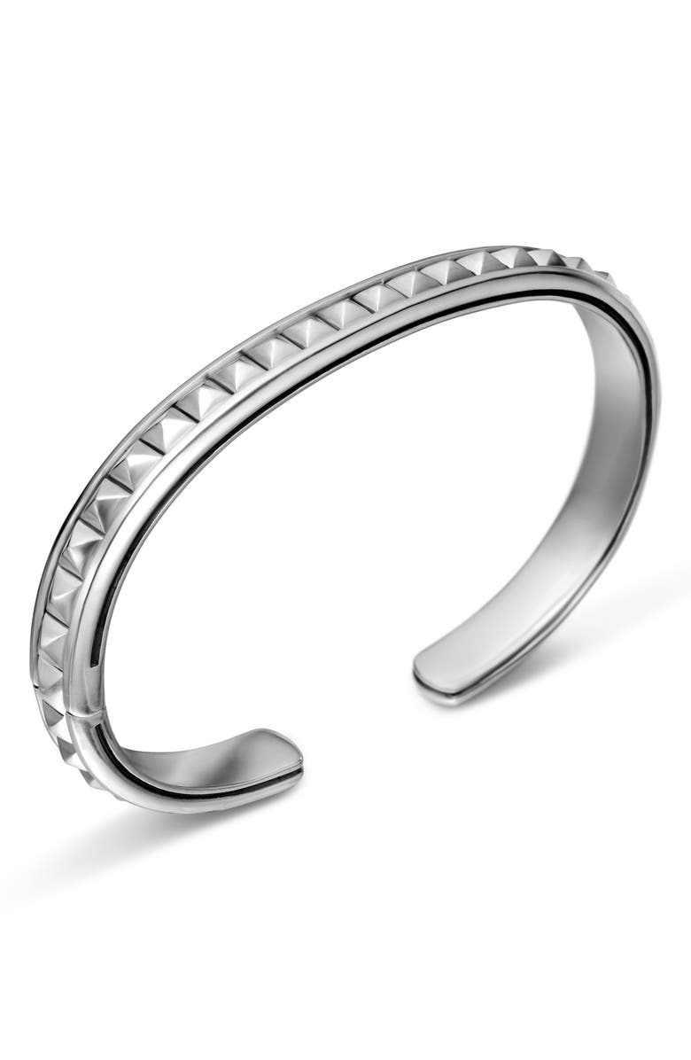 David Yurman Pyramid Cuff Bracelet in Sterling Silver, 7mm, Alternate, color, Silver