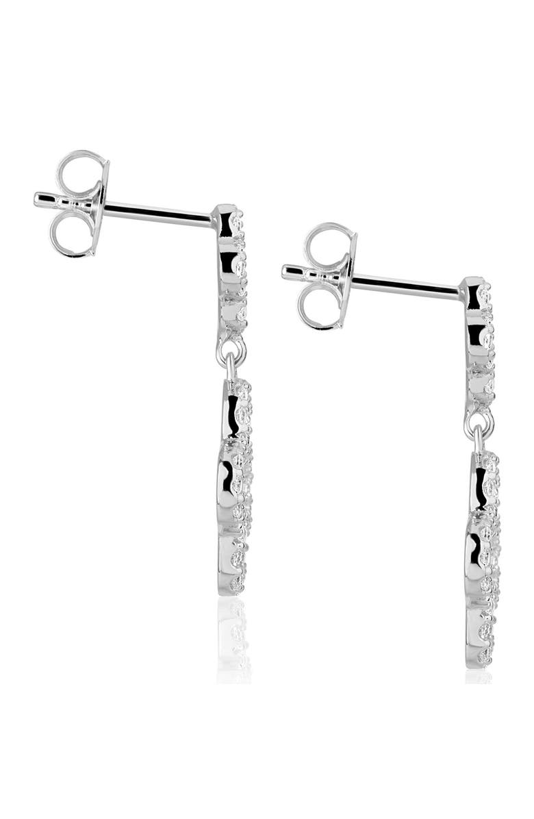 SUZY LEVIAN Cubic Zirconia Clover Drop Earrings, Alternate, color, 