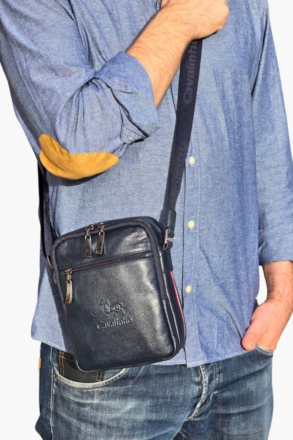 The Sailor 128 Leather Traveler Crossbody Bag, Alternate, color, Navy