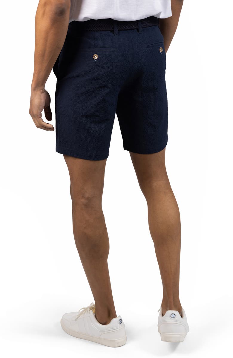 TailorByrd Seersucker Shorts, Alternate, color, Navy