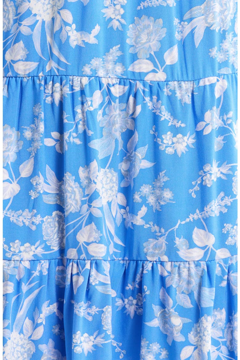 Odella Floral Print Shift Minidress, Alternate, color, BLUE-WHITE