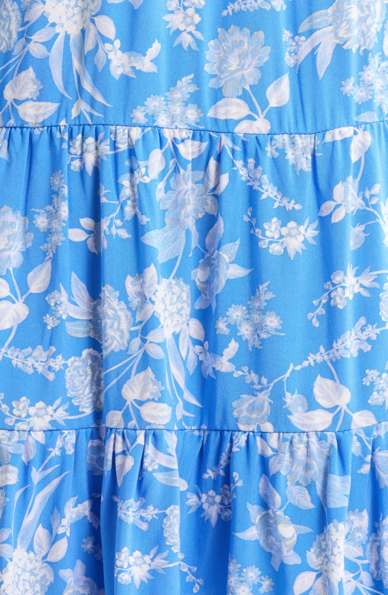 SUGARLIPS Odella Floral Print Shift Minidress, Alternate, color, Blue-White
