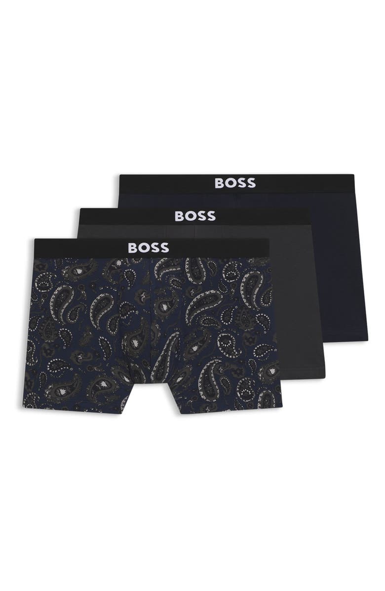 BOSS Assorted 3-Pack Power Stretch Cotton Boxer Briefs, Alternate, color, Open Miscellaneous