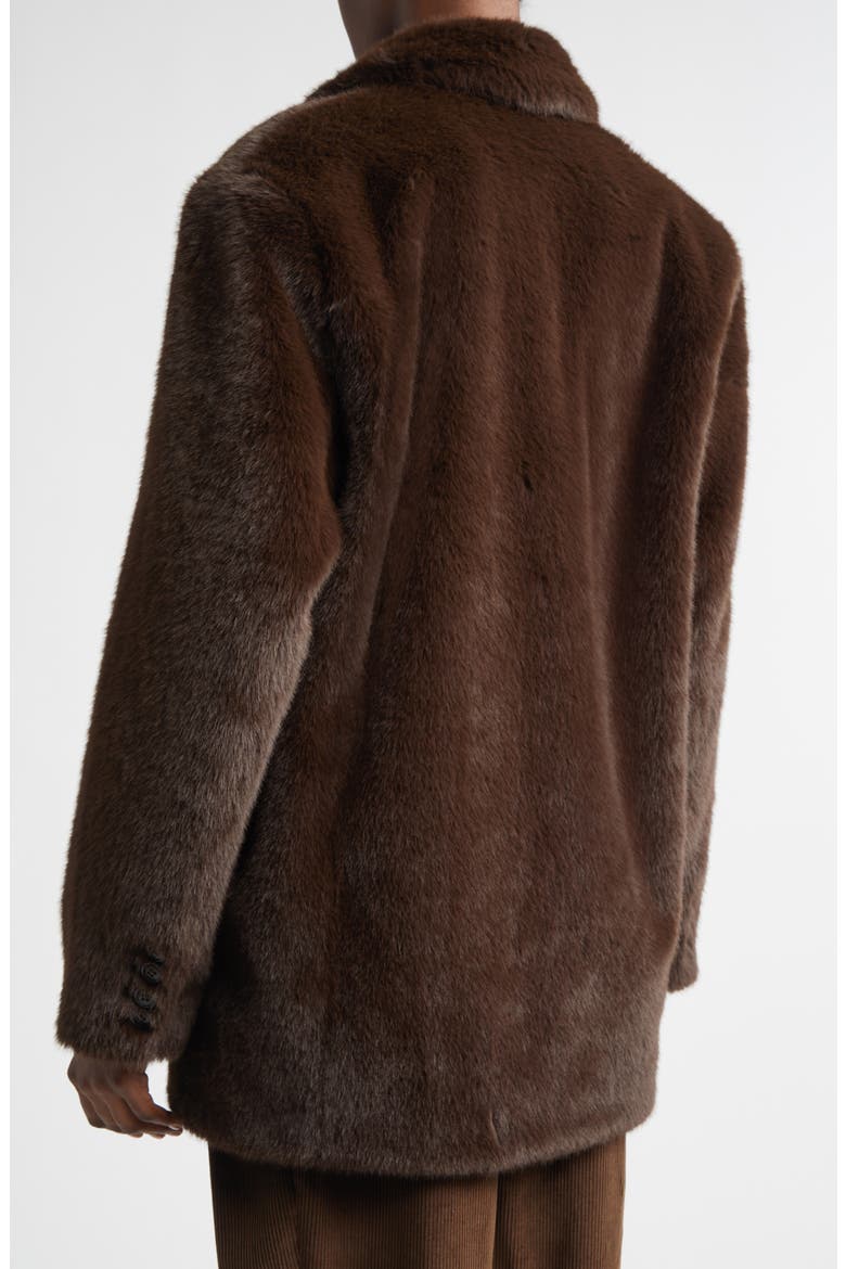 Emmie Faux Fur Jacket, Alternate, color, BROWN