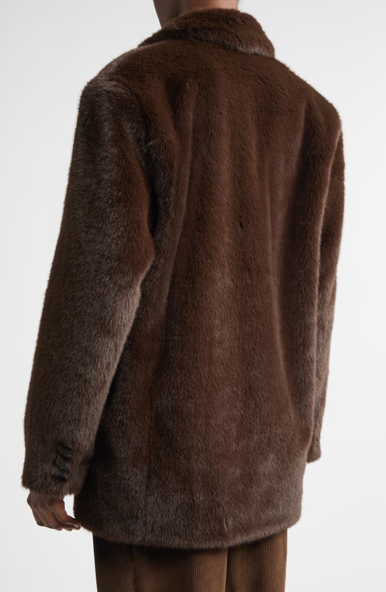 Stand Studio Emmie Faux Fur Jacket, Alternate, color, Brown