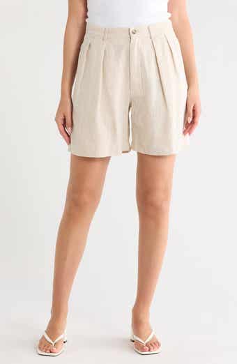 DENIMIST Double Pleat Linen Shorts