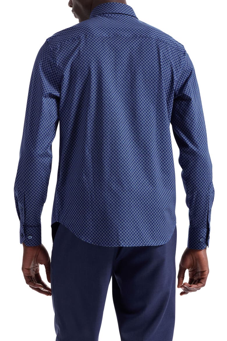 Jules OoohCotton® Geo Print Button-Down Shirt, Alternate, color, NAVY
