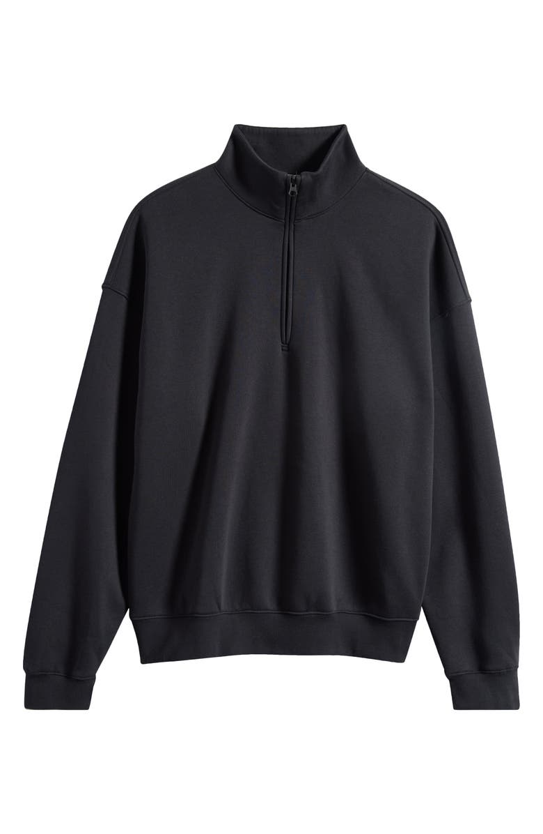 SKIMS Realxed Half Zip Pullover, Main, color, Washed Onyx