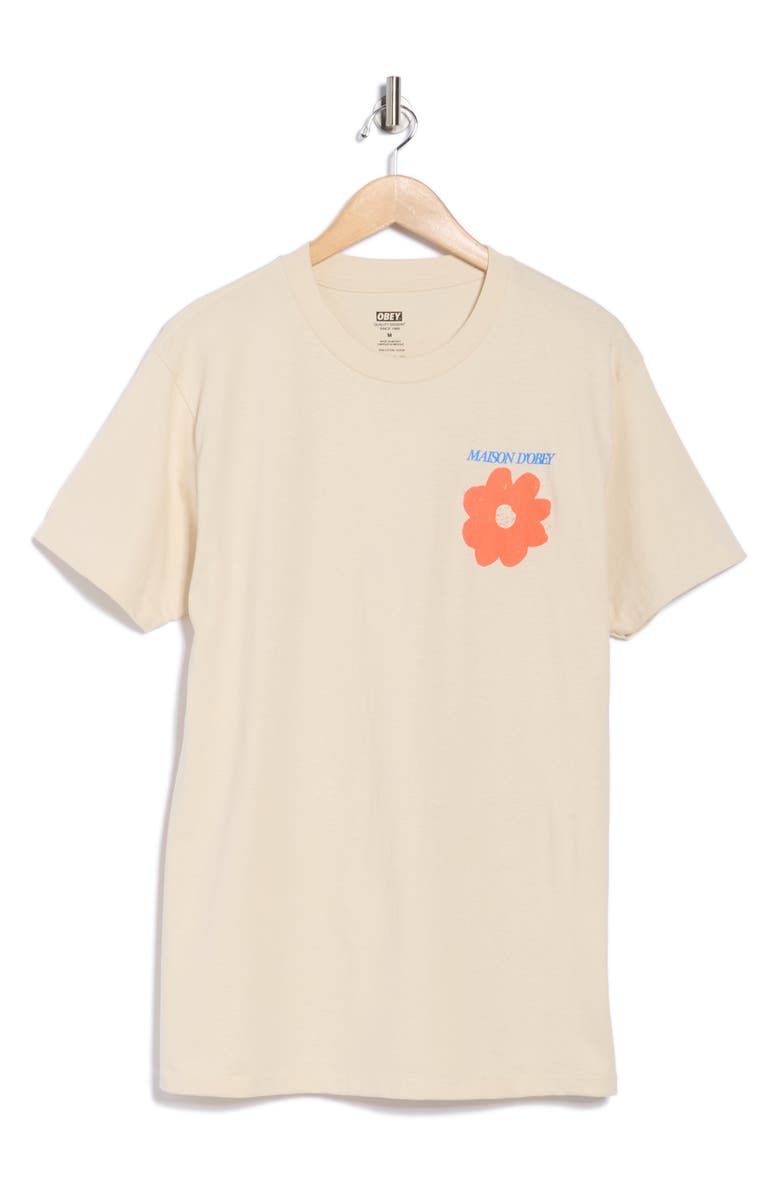 Obey Maison D Graphic T-Shirt, Alternate, color, Cream