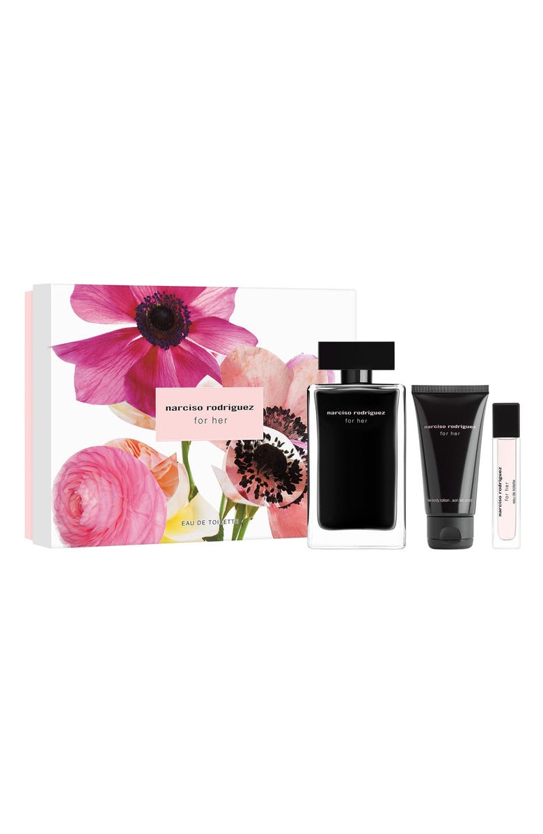 Narciso Rodriguez For Her Eau de Toilette Gift Set $168 Value, Main, color, 