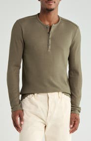 John Varvatos Pascal Waffle Long Sleeve Henley